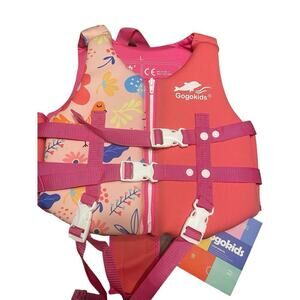 Gogokids Kids Swim Vest Life Jacket Girls Size Large Pink Flotation Device